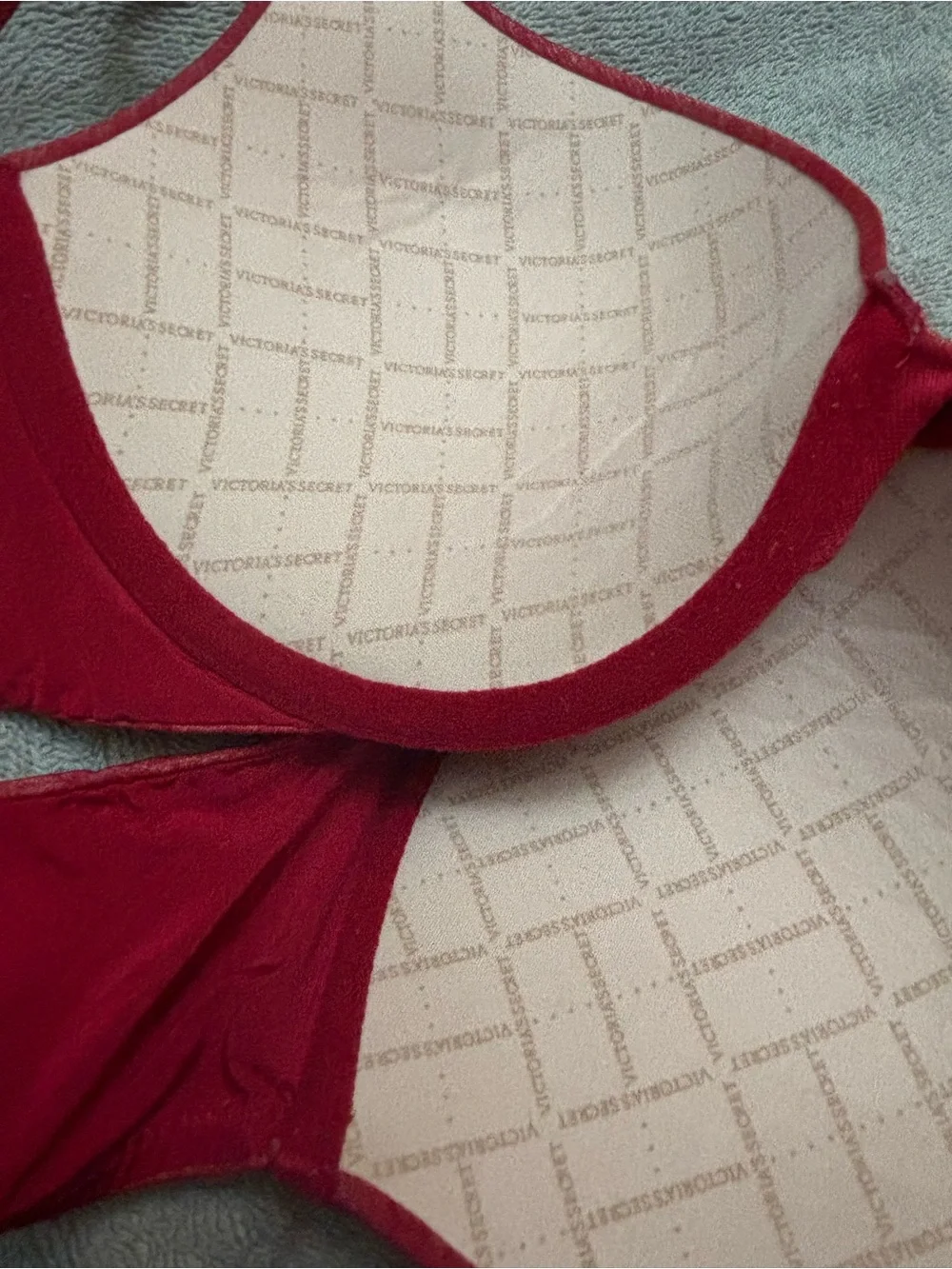 Victoria's Secret Red Padded Perfect Coverage Bra with Smooth Cups